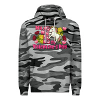Slate Camo My first valentine's day unicorn Premium Hoodie - FaDigitalArtStudio