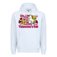 White My first valentine's day unicorn Premium Hoodie - FaDigitalArtStudio