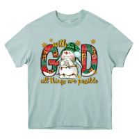 Arona With God all things are possible with snowman Heavy Core Tee - NancyCooperArtShop