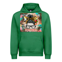 Emerald teacher messy bun tumbler Urban Hoodie - BarkalooDesign