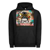 Pigment Black teacher messy bun tumbler Urban Hoodie - BarkalooDesign