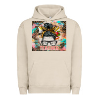Pigment French Oak teacher messy bun tumbler Urban Hoodie - BarkalooDesign
