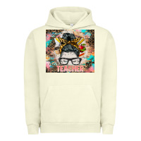 Pigment Pistachio teacher messy bun tumbler Urban Hoodie - BarkalooDesign