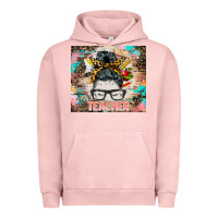 Pigment Salmon teacher messy bun tumbler Urban Hoodie - BarkalooDesign