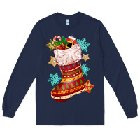 Navy christmas Long Sleeve Tee - CowGirlArtShop