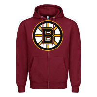 Burgundy the bruins Zipper Hoodie - tuanDangUi
