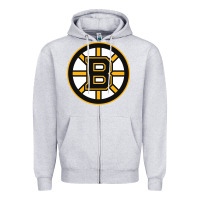 Heather Grey the bruins Zipper Hoodie - tuanDangUi