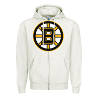 Oatmeal Heather the bruins Zipper Hoodie - tuanDangUi
