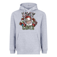 Heather Grey howdy santa Heavyweight Hoodie - SublimationCraftShop