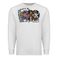 Oatmeal Heather trust in the lord with all your heart Premium Sweatshirt - SublimationCraftShop