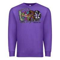 Purple trust in the lord with all your heart Premium Sweatshirt - SublimationCraftShop