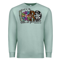 Seafoam trust in the lord with all your heart Premium Sweatshirt - SublimationCraftShop