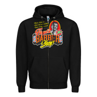 Black floyd's barbershop Zipper Hoodie - tuanDangUi