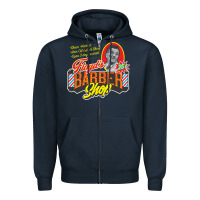 Navy floyd's barbershop Zipper Hoodie - tuanDangUi