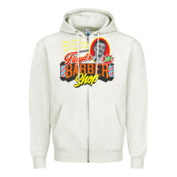 Oatmeal Heather floyd's barbershop Zipper Hoodie - tuanDangUi