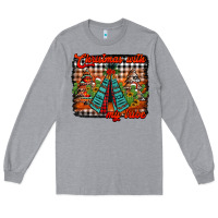 Heather Grey christmas with my tribe Long Sleeve Tee - Jasminsmagicworld