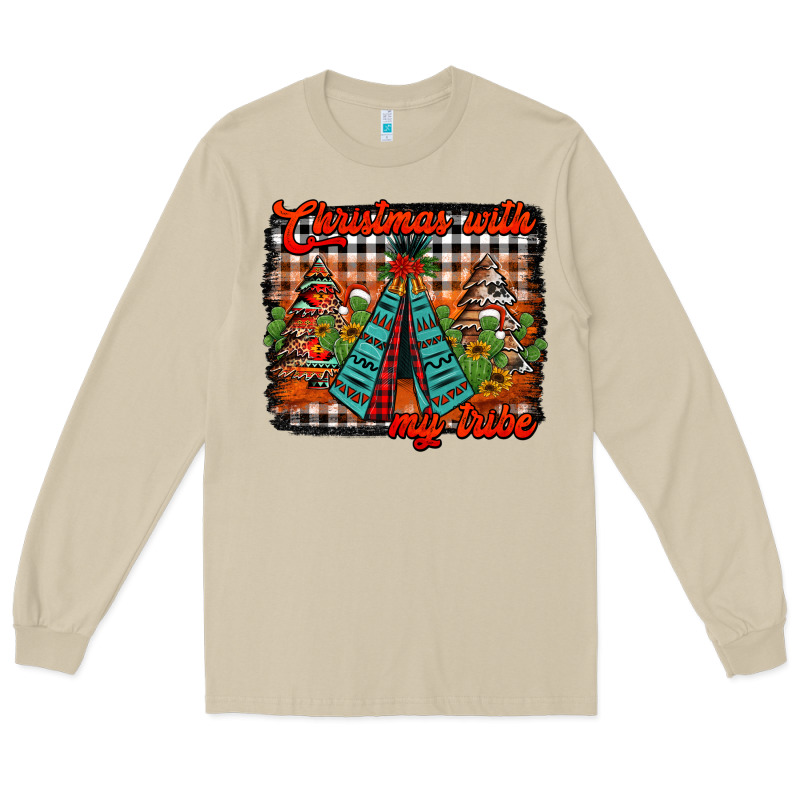 Christmas With My Tribe Long Sleeve Tee by Jasminsmagicworld | Teevron
