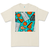 Bone basketball uniform and hoop seamless pattern Premium Tee - BundleAndBundleShop