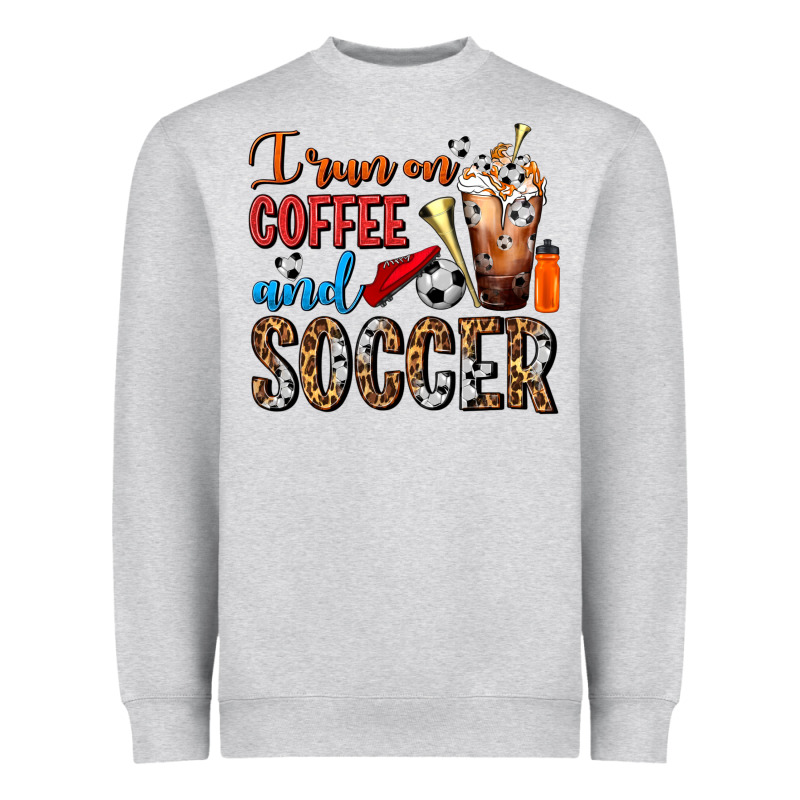 I Run On Coffee And Soccer Frappe Heavyweight Sweatshirt by FaDigitalArtStudio | Teevron