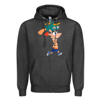 Charcoal Heather phineas and perry Zipper Hoodie - tuanDangUi
