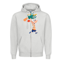 Dove Grey phineas and perry Zipper Hoodie - tuanDangUi