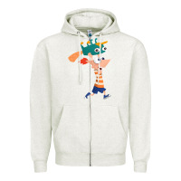 Oatmeal Heather phineas and perry Zipper Hoodie - tuanDangUi