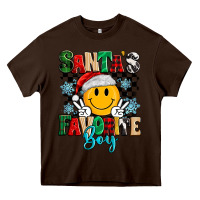 Chocolate Brown santas favorite boy Heavy Core Tee - MaliasSmallBusiness