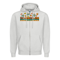 Dove Grey fall mama libbey glass Zipper Hoodie - BundleAndBundleShop