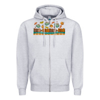 Heather Grey fall mama libbey glass Zipper Hoodie - BundleAndBundleShop