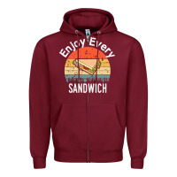 Burgundy enjoy every sandwich   sandwich gift   sandwich lover   funny gift ide Zipper Hoodie - tuanDangUi