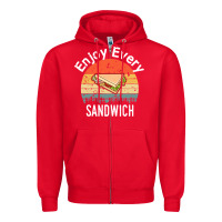 Red enjoy every sandwich   sandwich gift   sandwich lover   funny gift ide Zipper Hoodie - tuanDangUi