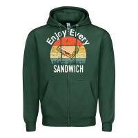 Sports Green enjoy every sandwich   sandwich gift   sandwich lover   funny gift ide Zipper Hoodie - tuanDangUi