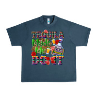 Midnight Navy Tequila made me do it Urban Heavy Tee - NancyCooperArtShop