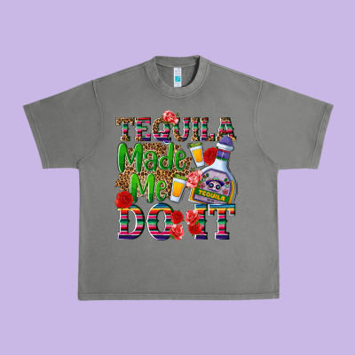 Tequila Made Me Do It Urban Heavy Tee Designed By Nancycooperartshop