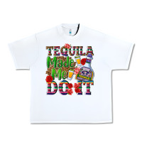 White Tequila made me do it Urban Heavy Tee - NancyCooperArtShop