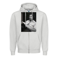 Dove Grey adam driver 40 Zipper Hoodie - tuanDangUi