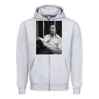 Heather Grey adam driver 40 Zipper Hoodie - tuanDangUi