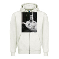 Oatmeal Heather adam driver 40 Zipper Hoodie - tuanDangUi