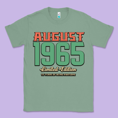 August 1965 Limited Edition 55 Years Of Being Awesome Classic Tee Designed By Bettercallsaul