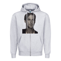 Heather Grey ryan gosling 15 Zipper Hoodie - tuanDangUi