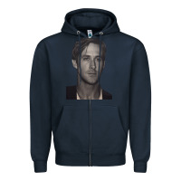 Navy ryan gosling 15 Zipper Hoodie - tuanDangUi
