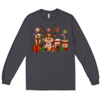 Smoke reindeer coffe cups christmas Long Sleeve Tee - CowGirlArtShop