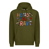 Army Green honor the brave Premium Hoodie - RanaPortraitStore