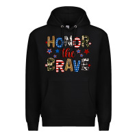 Black honor the brave Premium Hoodie - RanaPortraitStore