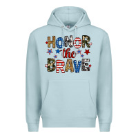 Blue Mist honor the brave Premium Hoodie - RanaPortraitStore
