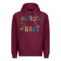 Burgundy honor the brave Premium Hoodie - RanaPortraitStore