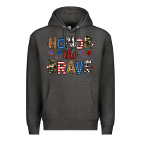 Charcoal Heather honor the brave Premium Hoodie - RanaPortraitStore