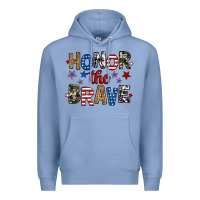 Colony Blue honor the brave Premium Hoodie - RanaPortraitStore