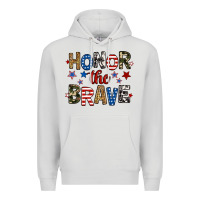 Dove Grey honor the brave Premium Hoodie - RanaPortraitStore