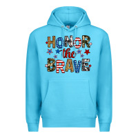 Ocean Blue honor the brave Premium Hoodie - RanaPortraitStore